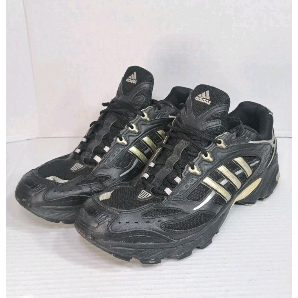 Adidas Mens Running Shoes Size 13 Black Silver Adiprene Cushion Athletic Sneaker